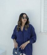 شومیز پری سرمه ای اورجینال زنانه - Image 2