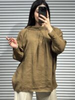 شومیز پری قهوه ای اورجینال زنانه - Image 3
