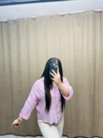 شومیز گل برجسته صورتی زنانه - Image 2