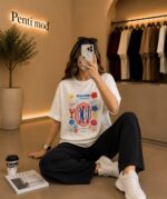 تیشرت سامر دریایی سفید زنانه