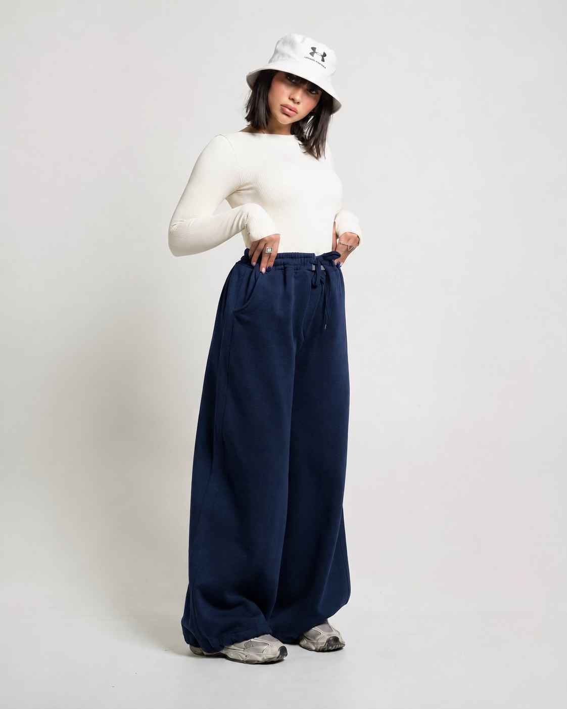 BE87B4BC-DC42-4D9E-9A7F-20484B0D0A57-compressed شلوار جاگر سرمه ای زنانه - Image 1