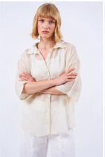 شومیز پری شیشه ای اورجینال استخونی زنانه