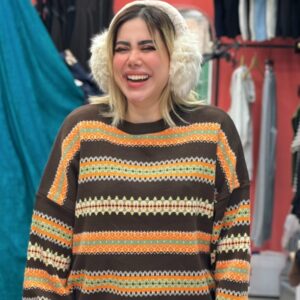 بافت سنتی قهوه ای زنانه